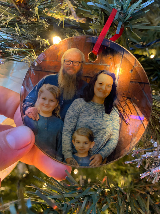 Custom Frosted Glass Ornament